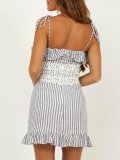 Summer Spaghetti Striped Woman Dresses