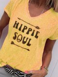 Short Sleeve V Neck Shirts & Tops