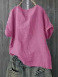 Casual Printed/dyed Short Sleeve Shirts & Tops