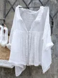 Casual V Neck Long Sleeve Casual Tops