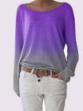 Color-Block Cotton-Blend Casual Shirts & Tops
