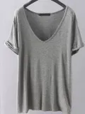 Cotton-Blend Short Sleeve Shirts & Tops
