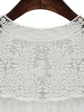 Casual V-Neck Chiffon Guipure lace Plus Size Blouse