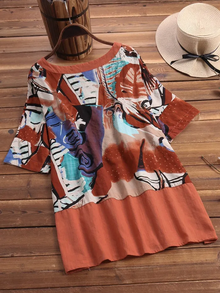 Women Casual Loose Tops Tunic Blouse Shirt