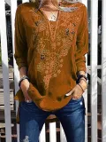 Patchwork Casual Shirts & Tops