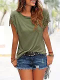 Casual Crew Neck Casual Tops
