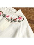 Women Casual Loose Embroidered Tops Tunic Blouse Shirt
