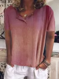 Cotton-Blend Short Sleeve Shirts & Tops