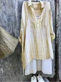 Shirt Collar Striped Casual Shirts & Tops