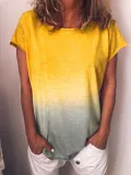 Casual Cotton-Blend O-Neck Shirts & Tops