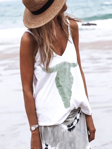 Spaghetti-Strap Cotton-Blend Shirts & Tops
