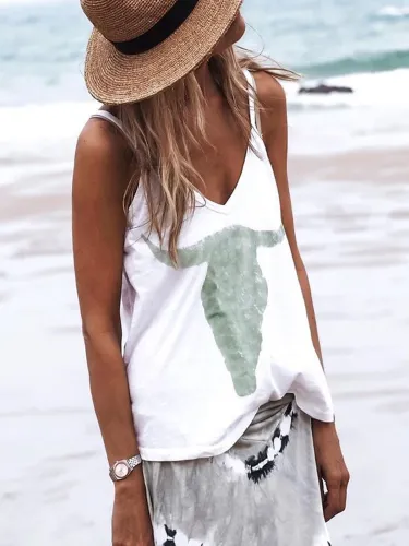 Spaghetti-Strap Cotton-Blend Shirts & Tops