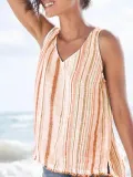 Multicolor Casual V Neck Shirts & Tops