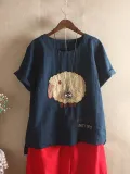 Casual Short Sleeve Round Neck Plus Size Tops
