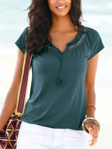 V Neck Shirts & Tops