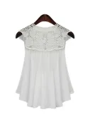 Casual V-Neck Chiffon Guipure lace Plus Size Blouse