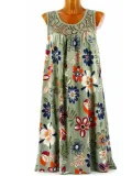 Women Casual Printed Tops Tunic Mini Dress