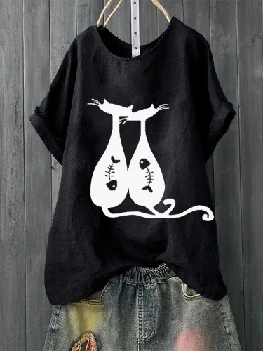 Cotton-Blend Casual Shirts & Tops