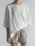 Casual Plain Crew Neck T-Shirts