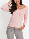 Women Off-Shoulder Criss-cross Vintage Solid Appliqued Cotton T-Shirts