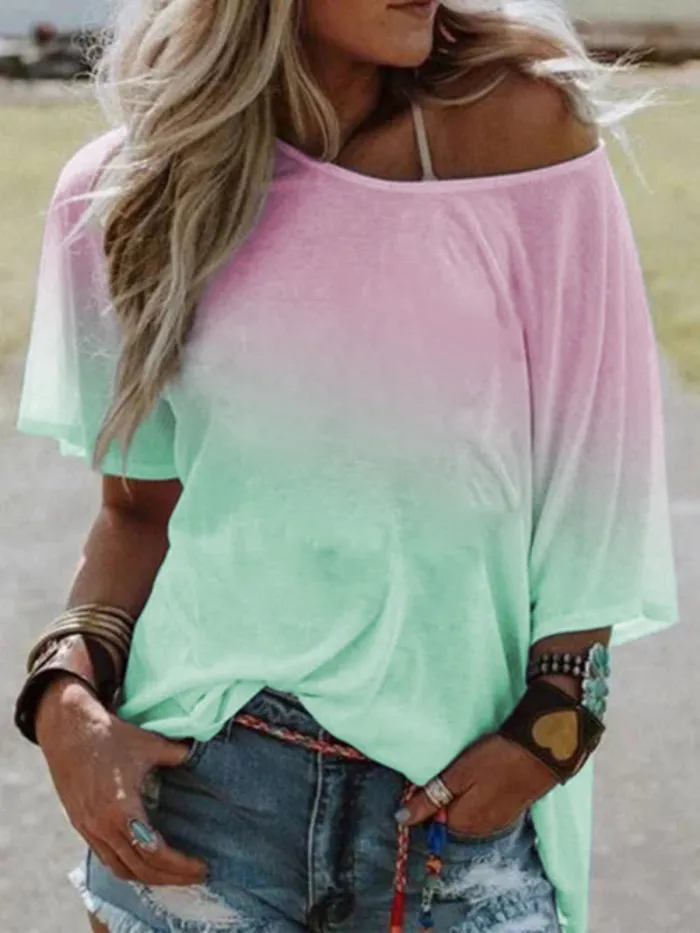 Short Sleeve Casual Cotton-Blend Shirts & Tops