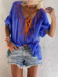Women Casual V Neck Tops