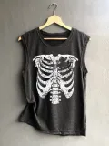 Sleeveless Printed/dyed Round Neck Shirts & Tops