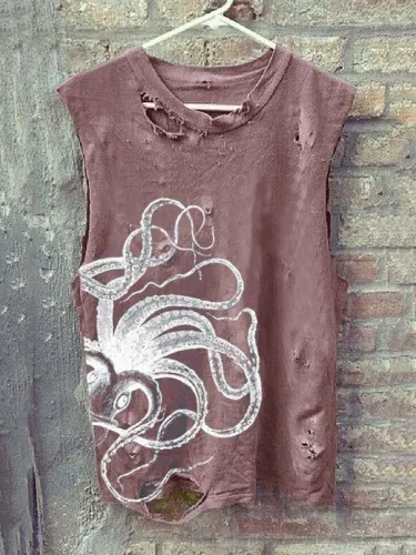 Casual Sleeveless Shirts T-shirts