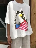 Short Sleeve Cotton-Blend Shirts & Tops