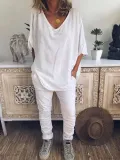 Short Sleeve Casual Plain T- Shirt