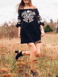 Ruffles Floral Beach Cover-Up