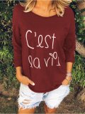 Long Sleeve Round Neck Cotton Shirts & Tops