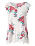 Women Casual Printed Tops Tunic Tanks Vest