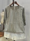 Casual Cotton Round Neck Shirts & Tops