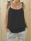 Plus Size Solid Casual Sleeveless Tops