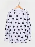 Casual Long Sleeve Cotton-Blend T-Shirts