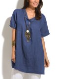 Plus Size Casual Solid Short Sleeve Tops