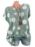 Batwing Polka Dots Cotton T-Shirts