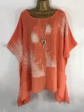 Half Sleeve Floral-Print Casual Blouse