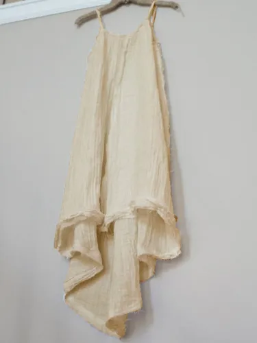Summer Round Neck Solid Asymmetrical Hem Braces Skirts