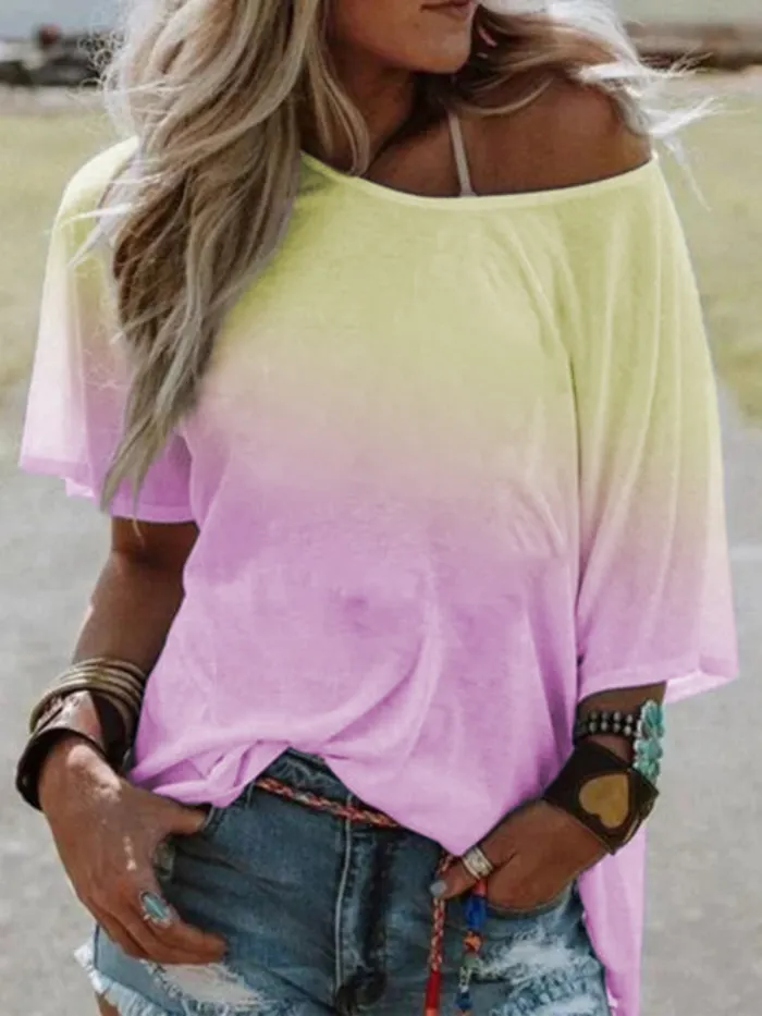 Short Sleeve Casual Cotton-Blend Shirts & Tops