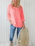 Pockets Casual Plain Long Sleeve Shirts