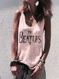 Sleeveless  Printed Shirts & Tops