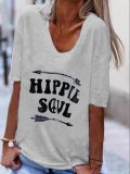 Printed Cotton-Blend Short Sleeve Shirts & Tops