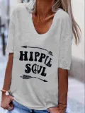 Printed Cotton-Blend Short Sleeve Shirts & Tops