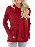 Pockets Crew Neck Casual T-Shirt