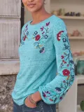 Crew Neck Long Sleeve Shirts & Tops