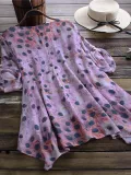 Short Sleeve Buttoned Sweet Cotton-Blend Shirts & Tops