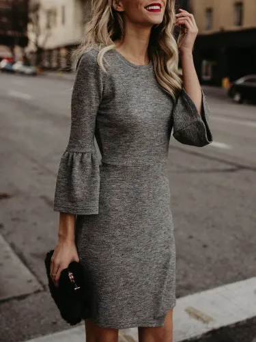Bodycon Elegant Plain Dress