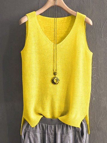 Holiday Solid Sleeveless Shirts & Tops